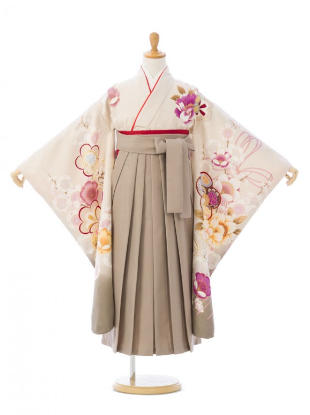 卒園袴|着物袴|115〜125cm|卒園式袴レンタルフルセット(ピンク系)|女の子(卒園式袴)