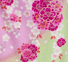 パステルグリーン|桜尽くし柄の卒業式袴フルセット(ピンク系)|卒業袴(普通サイズ)
