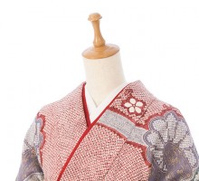 振袖袴|正絹振袖と袴|163～168cm|卒業式袴フルセット(赤系)|卒業袴(普通サイズ)