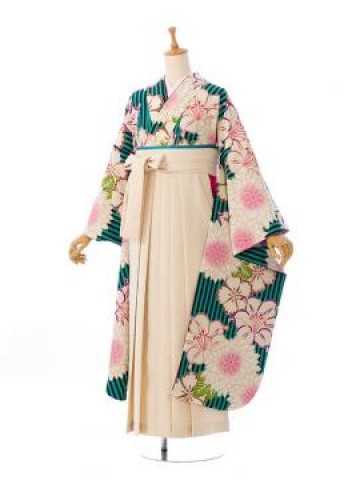 振袖袴|158〜163cm|紅一点|卒業式袴フルセット(ブルー系)|卒業袴(普通サイズ)