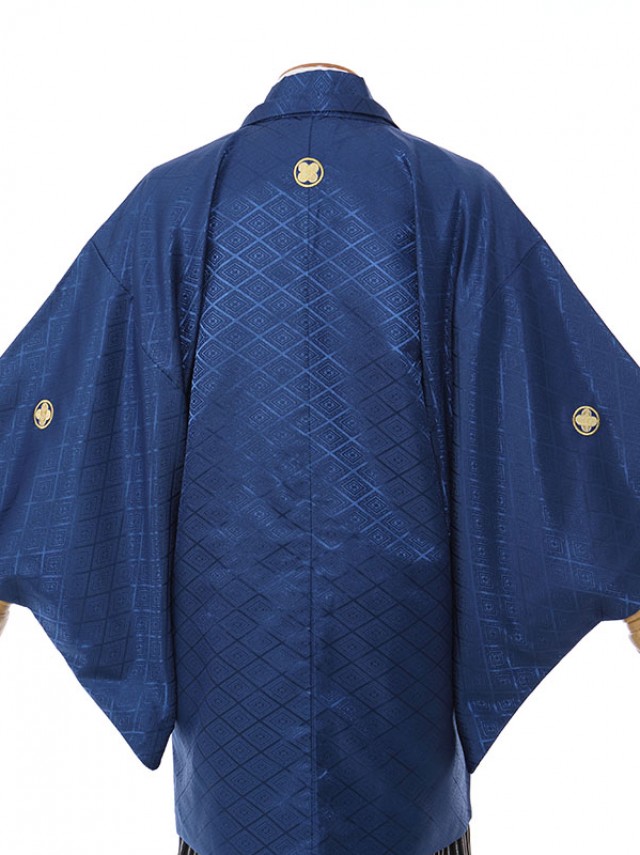 男性用袴|E-SV06-5-1|5号紺紋付/白銀ぼかし袴