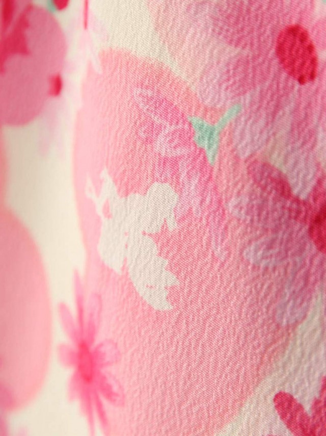 着物　7歳　ピンク薔薇　ハート柄の七五三着物レンタルフルセット(ピンク系 )|女の子(七歳)