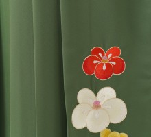 emma×紅一点　梅と万寿菊柄の卒業式袴フルセット(クリーム系)|卒業袴大きいサイズ(トール)